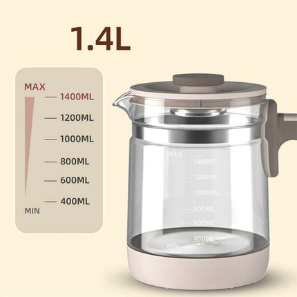 Smart Touch Glass Electric Kettle - 1.4L Rapid Boiling Multi-Function Cooking Pot - Très Elite