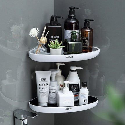 Smart Triangular Bathroom Organizer with Drainage System..