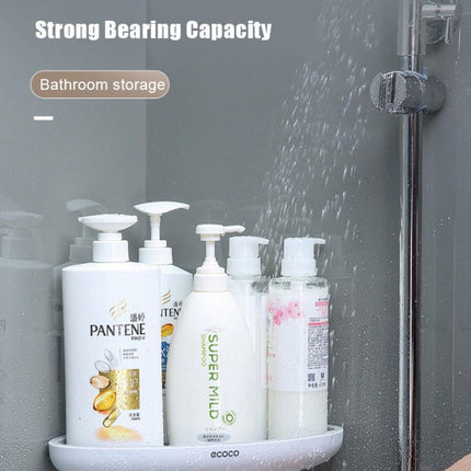 Smart Triangular Bathroom Organizer with Drainage System..