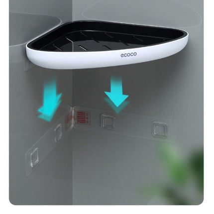 Smart Triangular Bathroom Organizer with Drainage System..