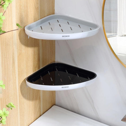 Smart Triangular Bathroom Organizer with Drainage System..