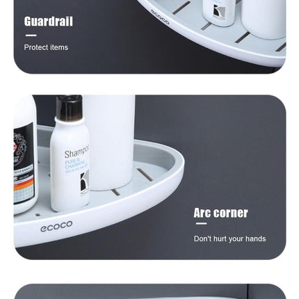 Smart Triangular Bathroom Organizer with Drainage System..