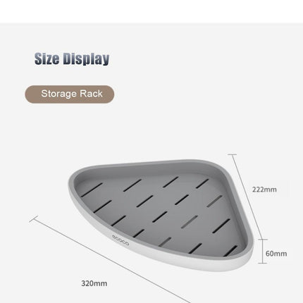 Smart Triangular Bathroom Organizer with Drainage System..