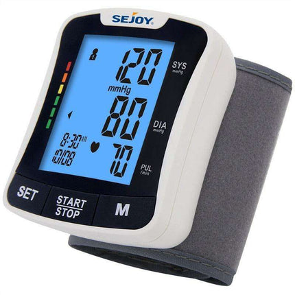 Smart Wrist Blood Pressure Monitor with Heartbeat Analysis & Dual User Memory..