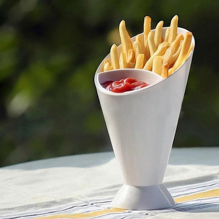 Snack Master French Fry Holder with Detachable Dipping Cup - Très Elite