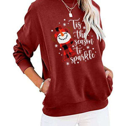 Snowman Batwing Top - Cozy Christmas Chic