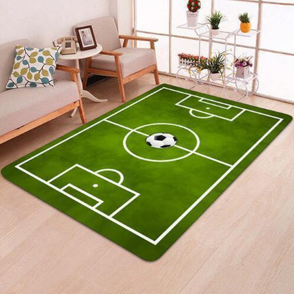 Soccer Field Memory Foam Rug for Ultimate Comfort and Style