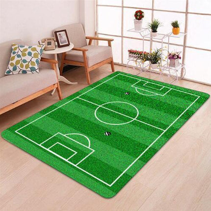 Soccer Field Memory Foam Rug for Ultimate Comfort and Style
