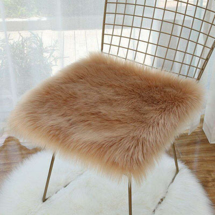 Soft Pink Plush Seat Cushion - Enhance Your Home with Cozy Elegance