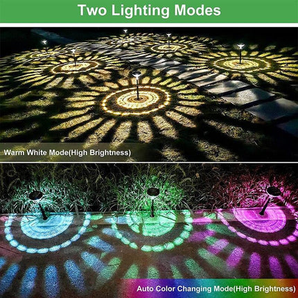 Solar RGB Pathway Lights with Optional Warm Glow - Durable & Eco-Friendly Design - Très Elite