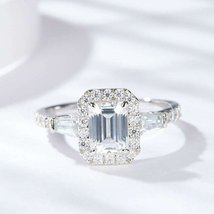 Sophisticated 1 Carat Lab-Grown Diamond Sterling Silver Ring