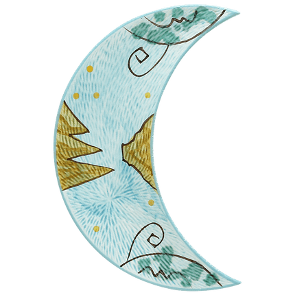 Sophisticated 12 Inch Porcelain Moon Dish: Ideal for Sushi, Desserts, and More! - Très Elite