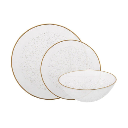 Sophisticated 12-Piece Glass Dinnerware Set to Transform Your Dining Experience - Très Elite