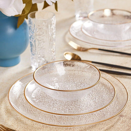 Sophisticated 12-Piece Glass Dinnerware Set to Transform Your Dining Experience - Très Elite
