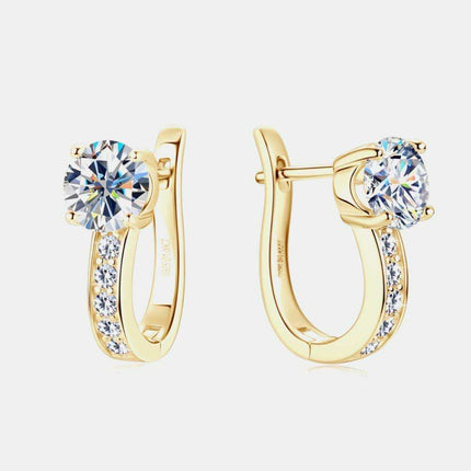 Sophisticated 2 Carat Lab-Diamond and Zircon Earrings in Sterling Silver - Embrace Luxury - Très Elite