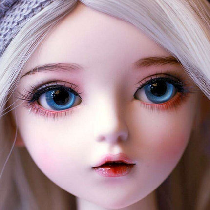 Sophisticated 60cm Custom Silver-Haired BJD Doll - Très Elite