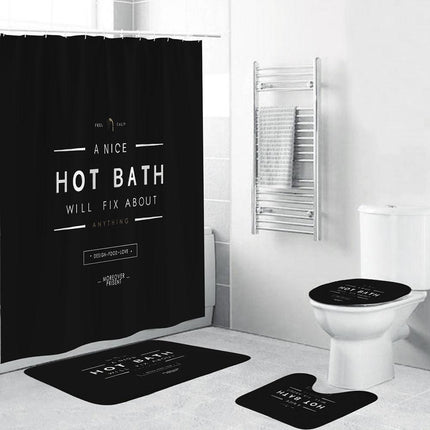 Sophisticated Black Elegance Shower Curtain | Unique Bathroom Style Upgrade - Très Elite
