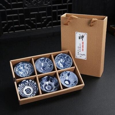 Sophisticated Blue and White Vintage Chinese Porcelain Tea Cup Collection for Puer Tea Lovers - Très Elite