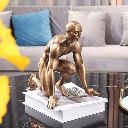 Sophisticated Bronze Resin Art Piece for Stylish Home Décor - Très Elite