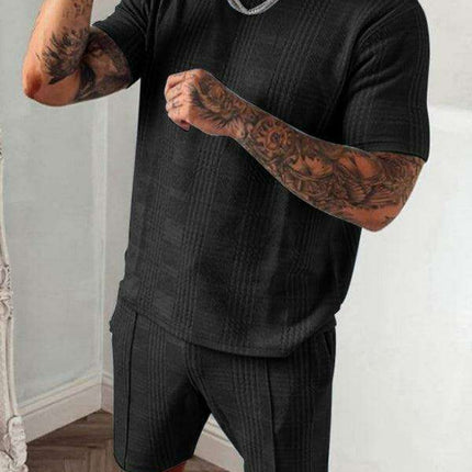 Sophisticated Checkered Men's Relaxation Ensemble