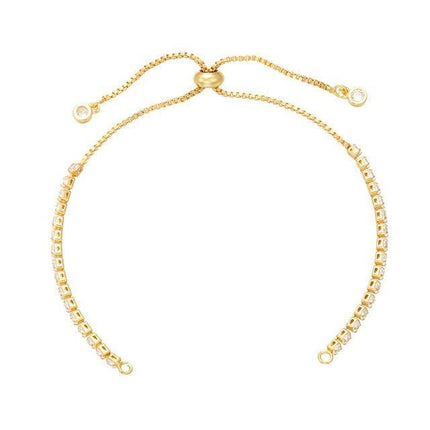 Sophisticated Customizable Brass and Rhinestone Chain for Stunning DIY Bracelet Designs - Très Elite