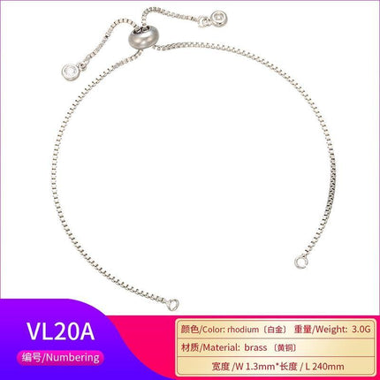 Sophisticated Customizable Brass and Rhinestone Chain for Stunning DIY Bracelet Designs - Très Elite