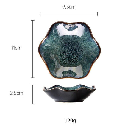 Sophisticated Japanese Lotus Leaf Ceramic Dining Set for Exquisite Table Styling - Très Elite