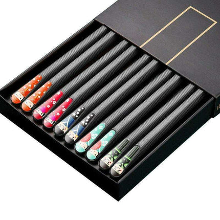 Sophisticated Non-Slip Japanese Chopsticks Set - 5 Elegant Pairs - Très Elite