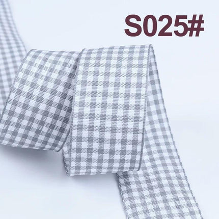 Sophisticated Plaid Grosgrain Ribbon Set for Elegant Gift Wrapping