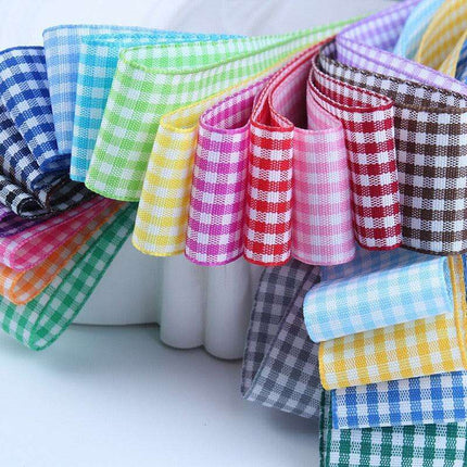 Sophisticated Plaid Grosgrain Ribbon Set for Elegant Gift Wrapping - Très Elite
