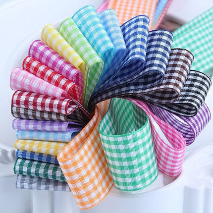 Sophisticated Plaid Grosgrain Ribbon Set for Elegant Gift Wrapping - Très Elite