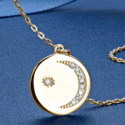 Sophisticated Platinum-Plated Silver Floral Necklace with Lab-Created Diamond Pendant