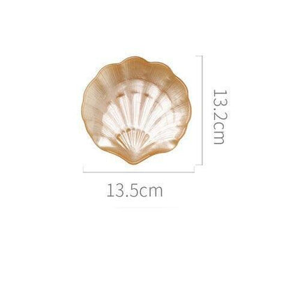 Sophisticated Seashell Glass Plate Set: Transform Your Dining Experience with European Elegance - Très Elite