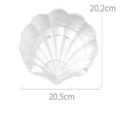 Sophisticated Seashell Glass Plate Set: Transform Your Dining Experience with European Elegance - Très Elite