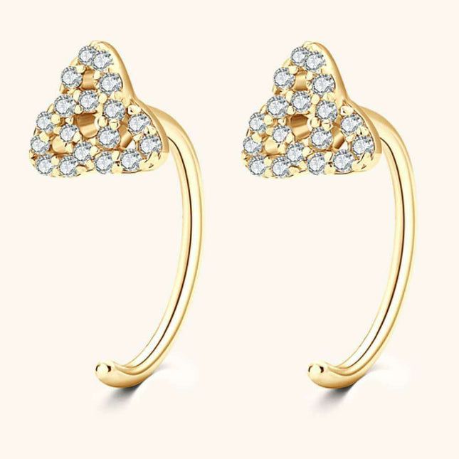 Sophisticated Silver Stud Earrings with Lab-Created Diamonds - Classic Elegance