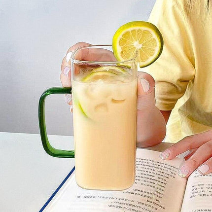 Sophisticated Square Glass Mug Set - 400ml Capacity, Heat-Resistant & Microwave-Safe - Très Elite