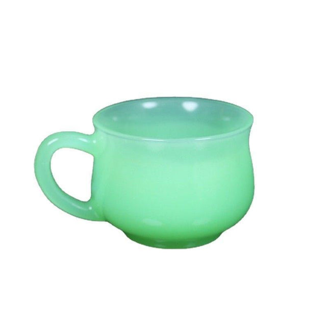 Sophisticated White Jade Glass Coffee Cup Set - Elevate Your Drinking Experience