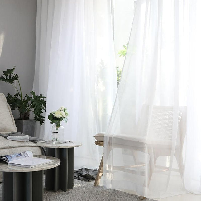 Sophisticated White Sheer Curtains for a Chic Home Ambiance