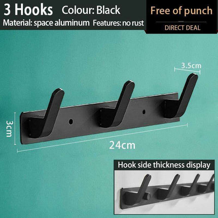Space-Saving Aluminum Hook Organizer: Efficient and Stylish Storage for Any Room - Très Elite