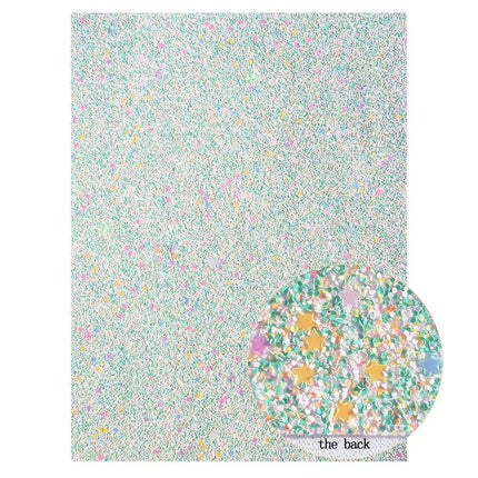 Sparkling Chunky Glitter Faux Leather Craft Sheets - A4 Size for Stunning DIY Projects - Très Elite
