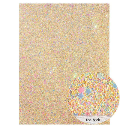 Sparkling Chunky Glitter Faux Leather Craft Sheets - A4 Size for Stunning DIY Projects - Très Elite