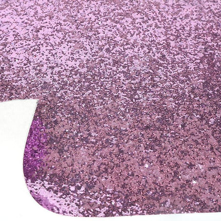 Sparkling Chunky Glitter Faux Leather Sheet - Ideal for Creative DIY Projects