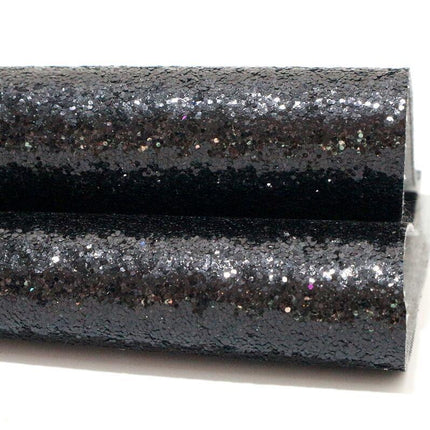 Sparkling Chunky Glitter Faux Leather Sheet - Ideal for Creative DIY Projects