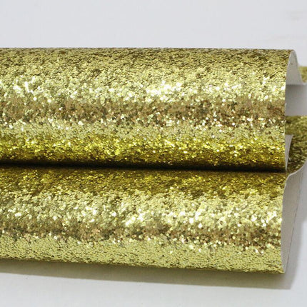 Sparkling Chunky Glitter Faux Leather Sheet - Ideal for Creative DIY Projects