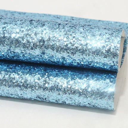 Sparkling Chunky Glitter Faux Leather Sheet - Ideal for Creative DIY Projects