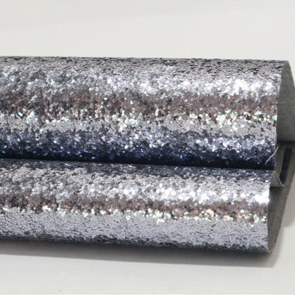 Sparkling Chunky Glitter Faux Leather Sheet - Ideal for Creative DIY Projects