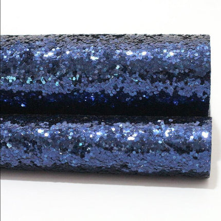 Sparkling Chunky Glitter Faux Leather Sheet - Ideal for Creative DIY Projects