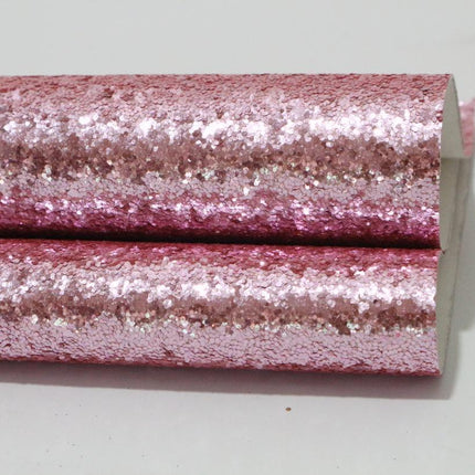 Sparkling Chunky Glitter Faux Leather Sheet - Ideal for Creative DIY Projects
