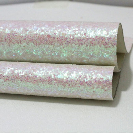Sparkling Chunky Glitter Faux Leather Sheet - Ideal for Creative DIY Projects
