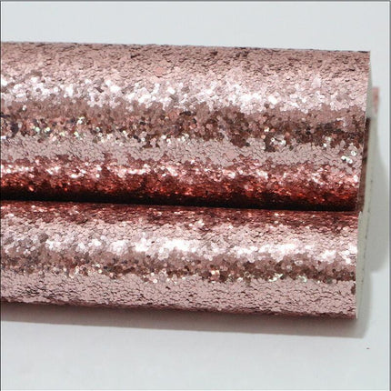 Sparkling Chunky Glitter Faux Leather Sheet - Ideal for Creative DIY Projects